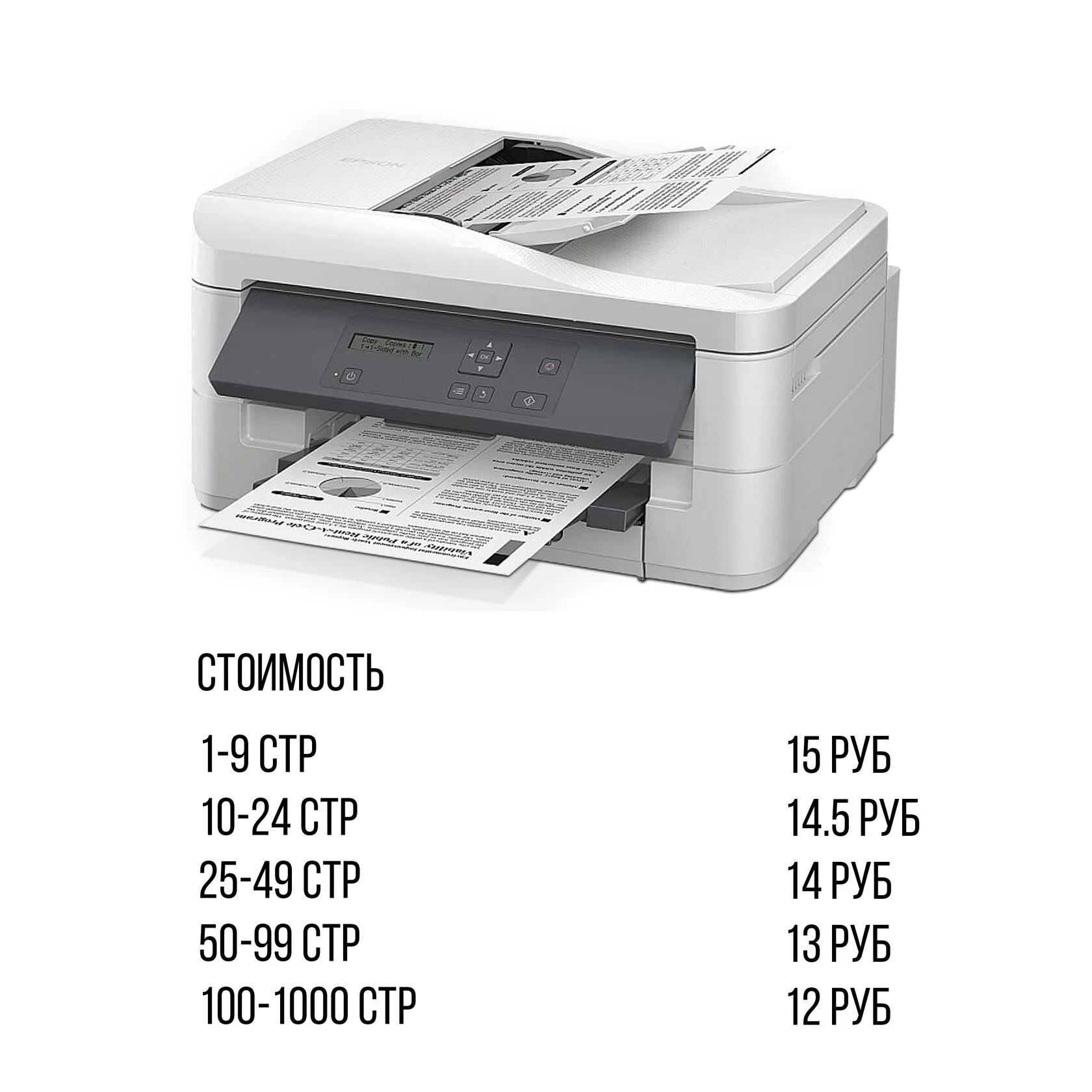 Печать ксерокопия